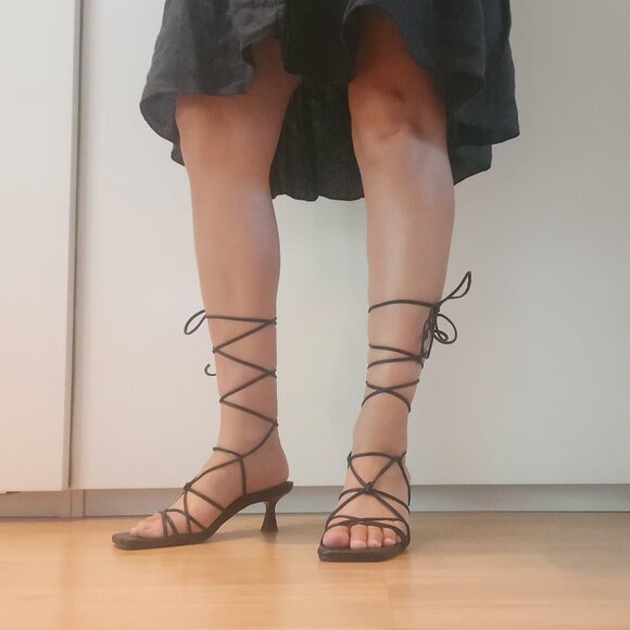 Zara shoes lace-up heels - Picture 1 of 5